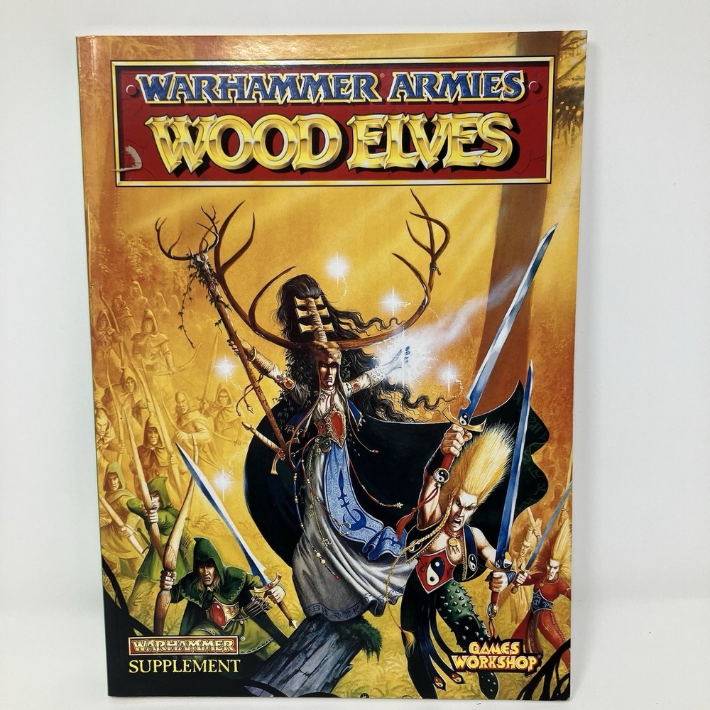 Vintage Warhammer Armies Wood Elves Book 4th/5th Edition Games Workshop